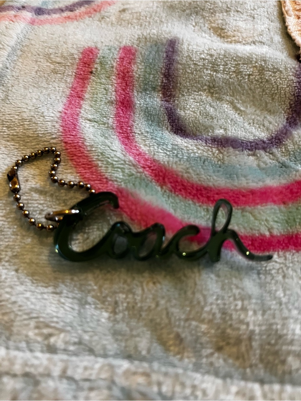 Coach Script Logo Bag Charm - Picture 2 of 9
